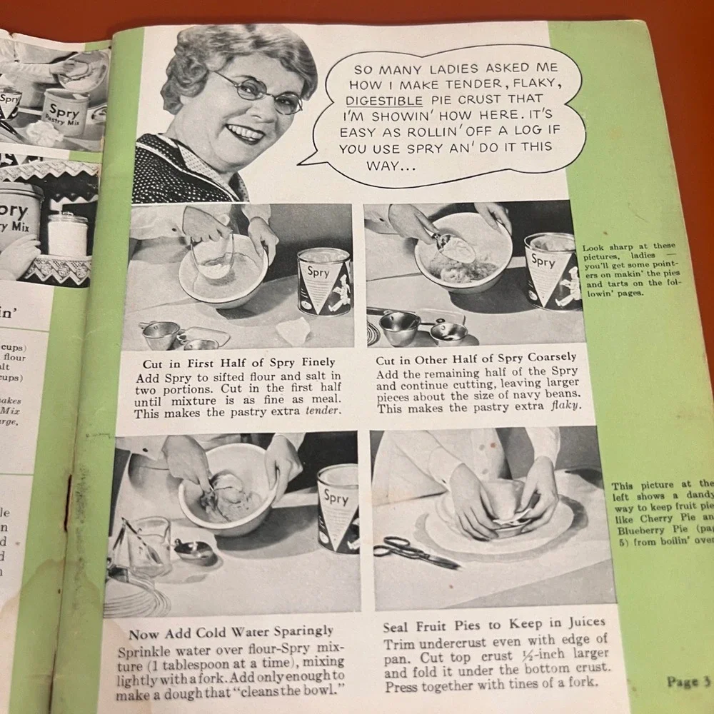 Vintage Aunt Jenny's Favorite Recipes Spry Shortening Cookbook Advertising 1930s